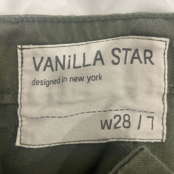 Vanilla Star jogger green olive  pants elastic cuffs size 28/7 - Picture 5 of 12
